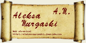 Aleksa Murgaški vizit kartica